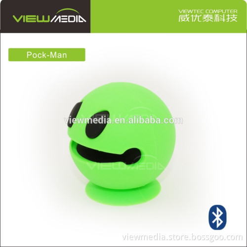 Pock-Man oem logo cheap portable bluetooth speaker with fm radio